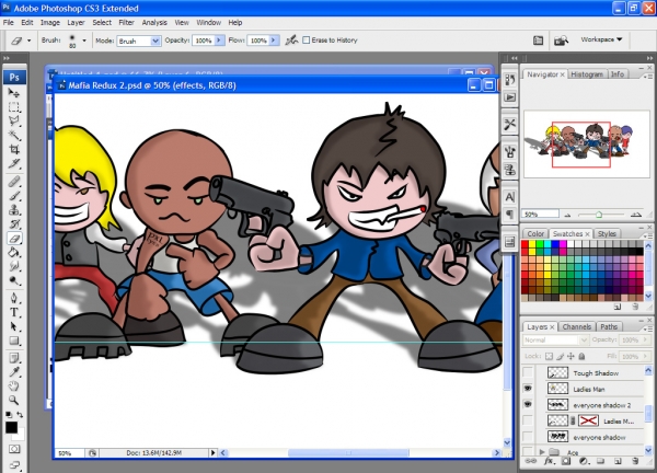 Creation of We are Family...: Step 7